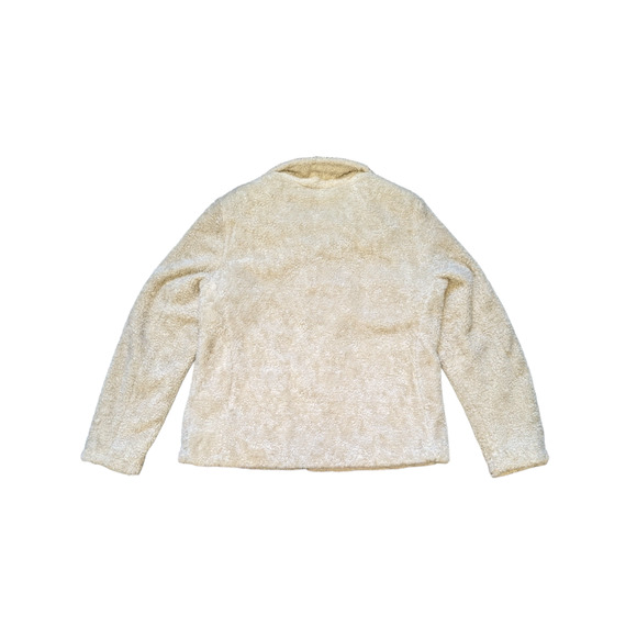 Pendleton Fuzzy Zip Up Jacket Sherpa Fleece Teddy Womens Large Cream Gorpcore - Picture 3 of 5